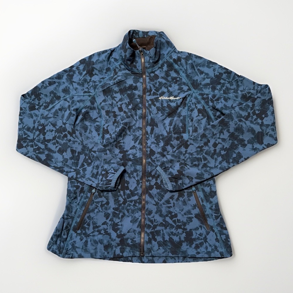 Eddie Bauer First Ascent Jacket‎ Womens Small Blue Full Zip Thumbholes